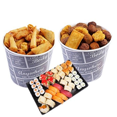 Sushi party box + NL borrelbox + Asian borrelbox