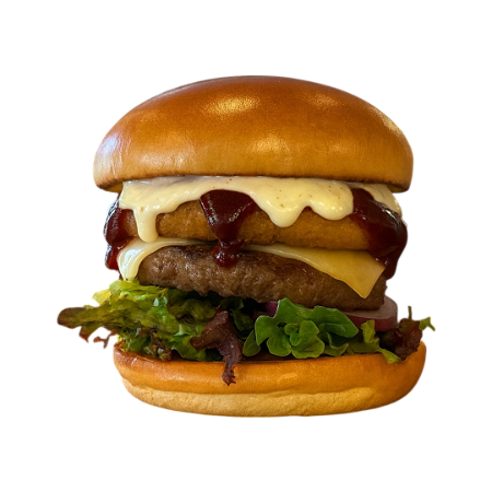 Cheesy onion burger
