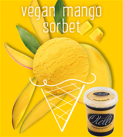 Ijsbeker Vegan Mango Sorbet 500 ml. 