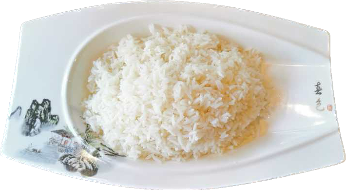 Witte rijst grote bak