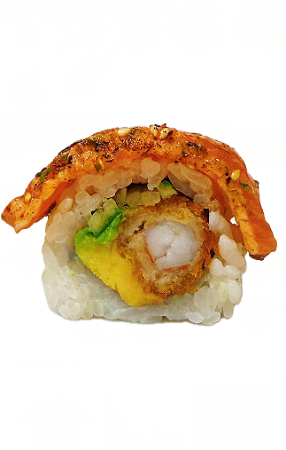 Gegrilde zalm ebi roll