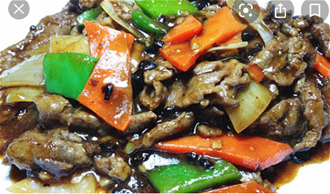 Ossenhaas zwarte bonensaus豉汁炒牛肉