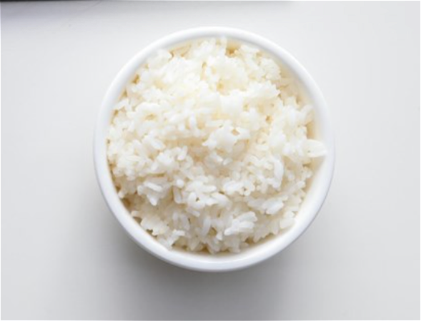 Portie witte rijst