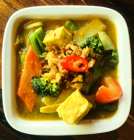 Vegetarisch Maleisische kerrie-  Vegetarian Malay Curry