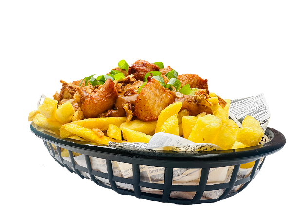 Loaded fries saté atjar