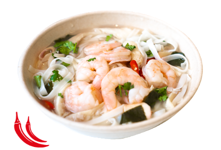 Tom Yum Noodle Soup with Prawn