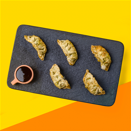 Vegetarian Gyoza's with teriyaki