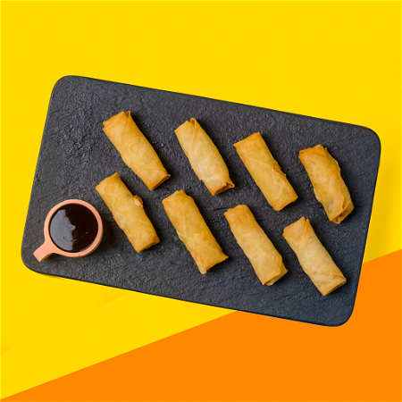 Spring Rolls with teriyaki