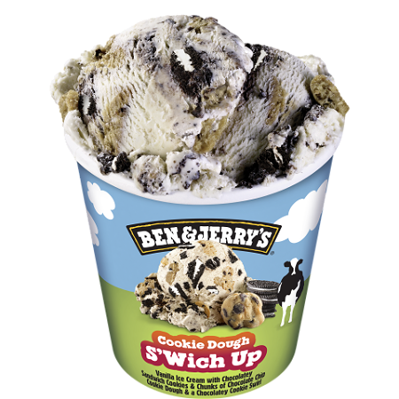 Ben & Jerry's Cookie dough s'wich up