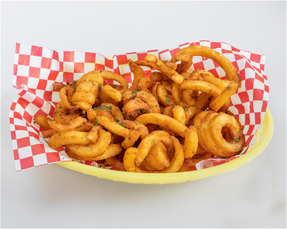 Spicy curly fries