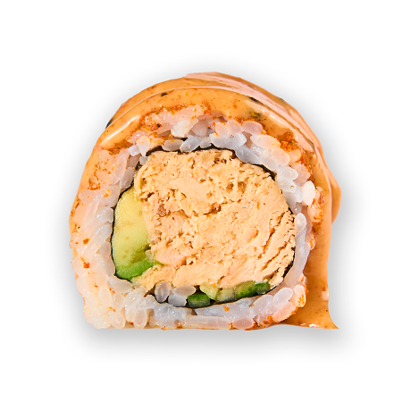 Spicy salmon mousse roll
