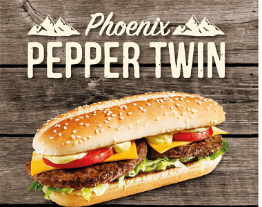 Pepper twin burger