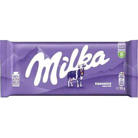 Milka melkchocolade 90g