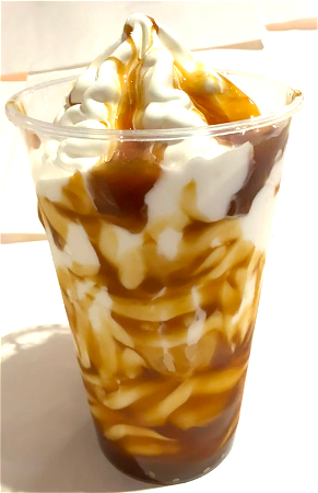 Beker caramel softijs