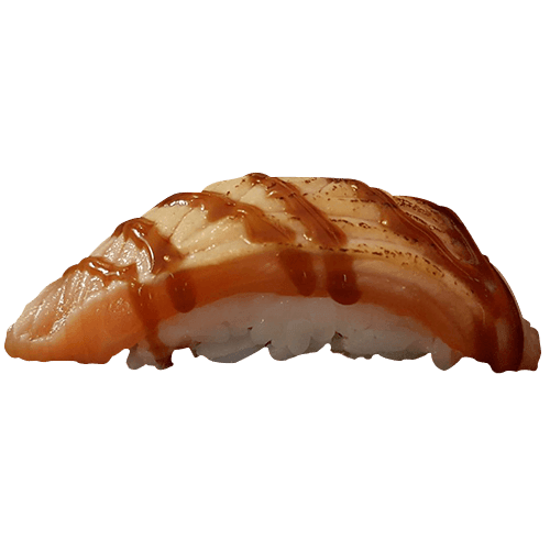 Flambé salmon nigiri