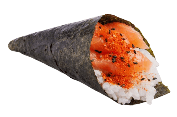 Spicy salmon temaki