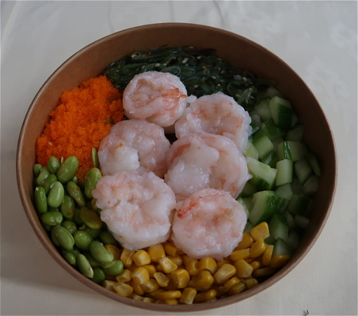 Poké bowl shrimp