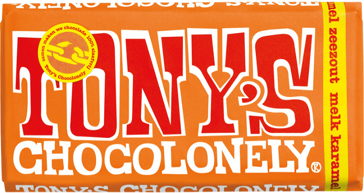Tony Chocolonely  zeezout melk karamel
