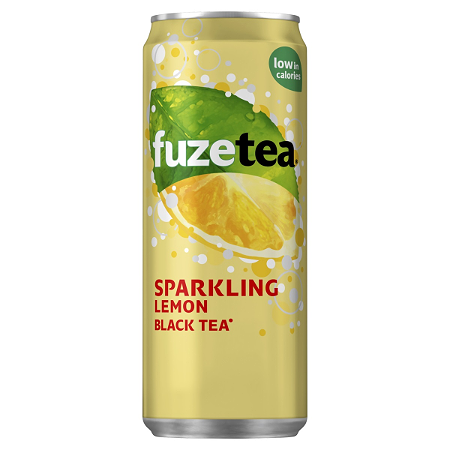 Fuze Tea sparkling lemon black tea 330ml