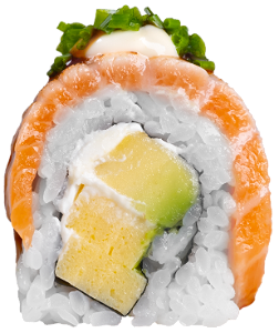 Flamed salmon  roll