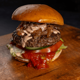 Black Angus beef burger