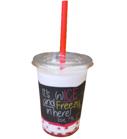 Aardbei Boba shake Middel