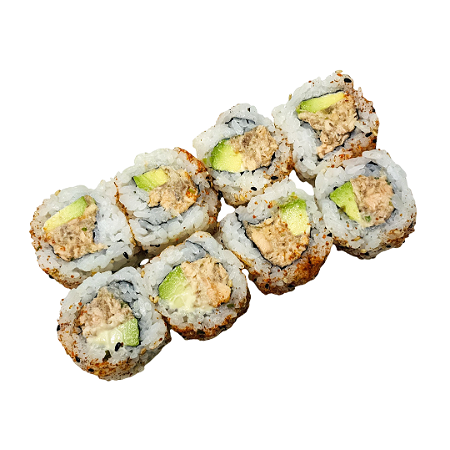 (8pc ) Top Spicy  Cooked Zalm Avocado Roll