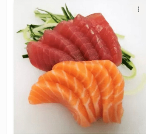 Tonijn en zalm sashimi 5 en 5 stuks