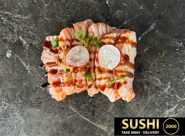 Flamed Salmon Sashimi