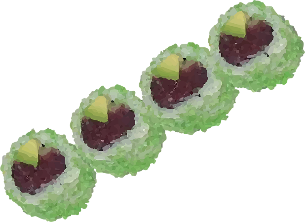 Tonijn roll met wasabi masago