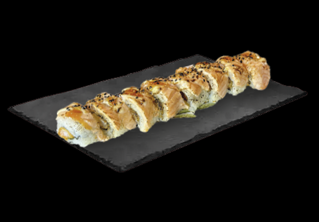 Flamed Salmon Ebi Roll