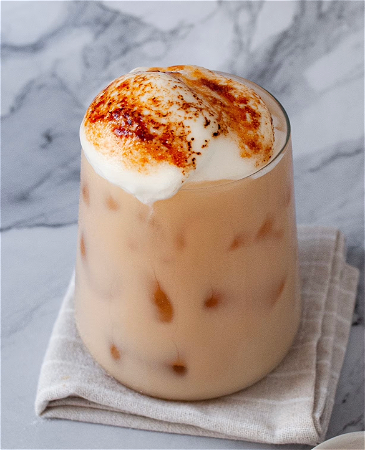 Crème brûlée milk tea 