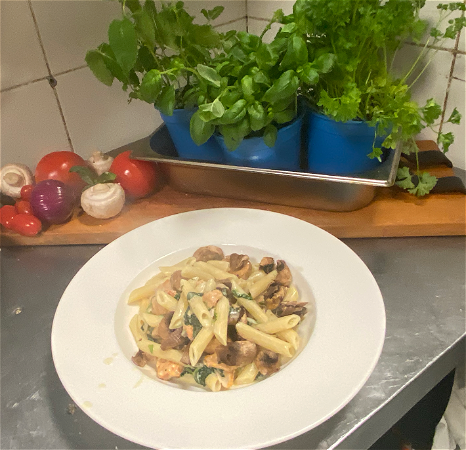 Penne tartufo e pollo