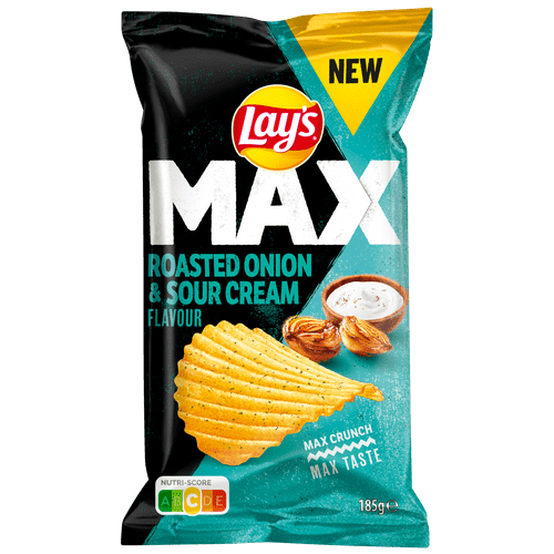 Lays Max Roasted Onion & Sour Cream 185 gram