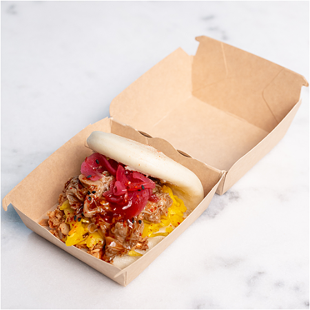 Bao bun teriyaki pulled chicken