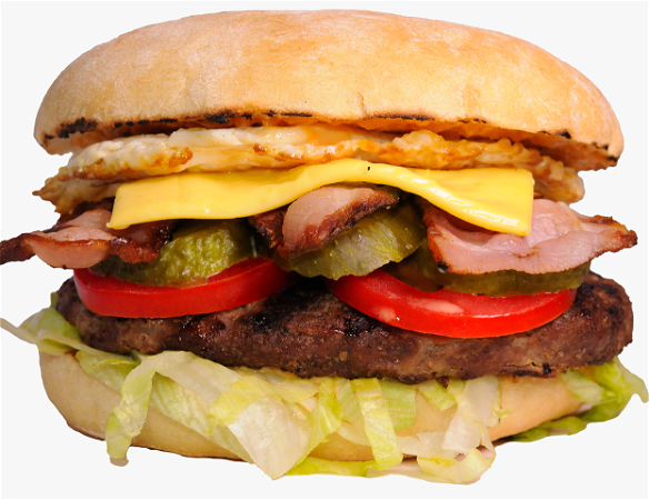 Bacon egg burger