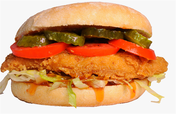 Spicy chicken burger