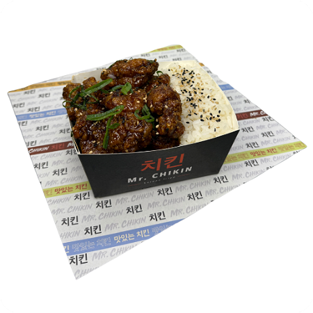 Ganjang Chicken + rijst (KLEIN)