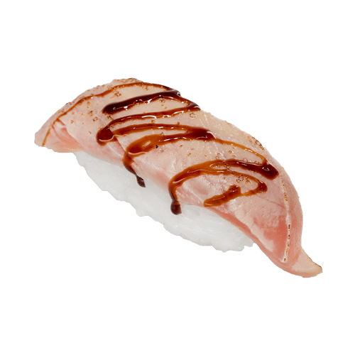 Flamed maguro nigiri