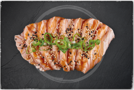 Flamed Salmon Sashimi