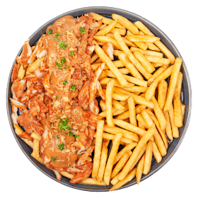 Loaded fries kipsaté