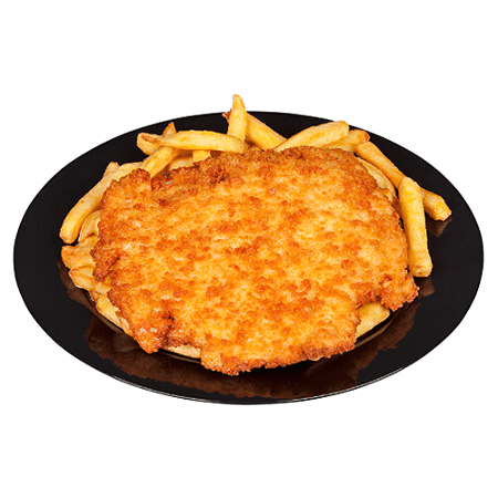Loaded fries kipschnitzel