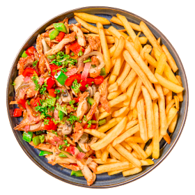 Loaded fries boeren shoarma