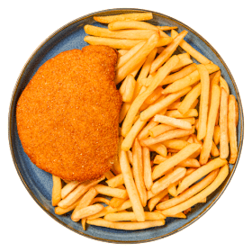 Loaded fries kipschnitzel