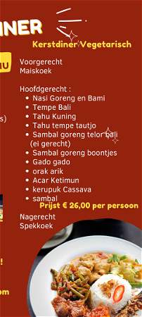 Kerstdiner Vegetarisch Mas Surabaya (3 gangen menu)