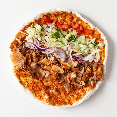 Turkse pizza kipdöner