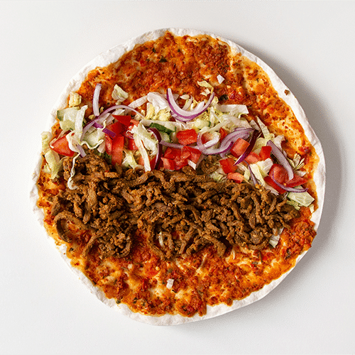 Turkse pizza lamsshoarma