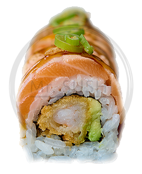 Flamed Salmon Ebi Roll 