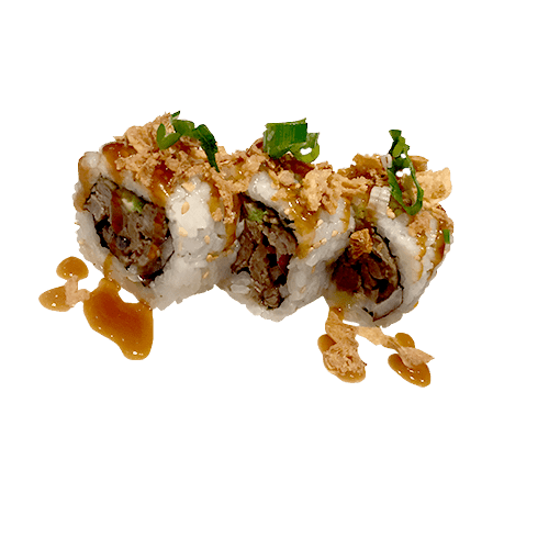 Spicy beef uramaki