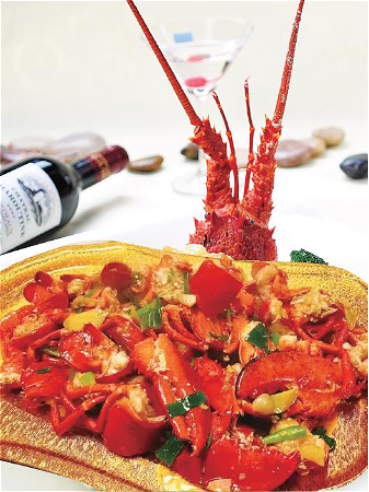 姜葱龙虾/只 Kreeft met gember en bosuitje 